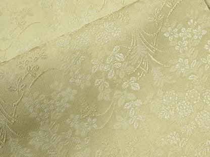 平和屋着物●中井淳夫　小紋　草花文　抹茶色　正絹　逸品　CABI2476yc