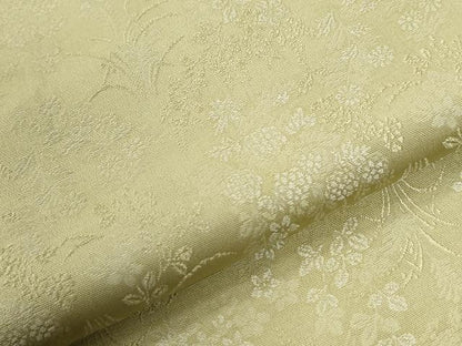 平和屋着物●中井淳夫　小紋　草花文　抹茶色　正絹　逸品　CABI2476yc