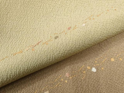 平和屋着物●訪問着　刺繍　霞箔散らし　暈し染め　金彩　正絹　逸品　未使用　CABI2478yc