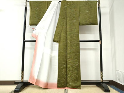 平和屋着物●上質な小紋　舞葉文　正絹　逸品　CABI2480yc