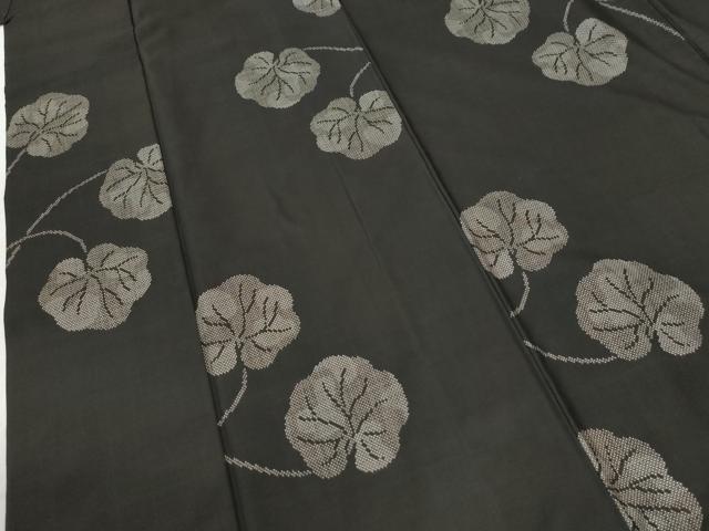 平和屋着物●本場大島紬　7マルキ　地空き　舞葉文　正絹　逸品　CABI2481yc