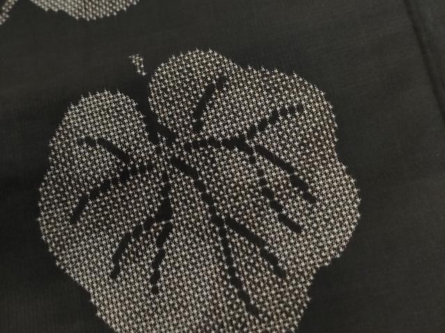 平和屋着物●本場大島紬　7マルキ　地空き　舞葉文　正絹　逸品　CABI2481yc