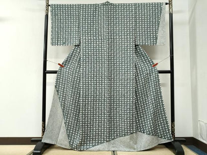 平和屋着物●訪問着　総絞り　七宝文　正絹　逸品　CABI2484yc