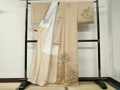 平和屋着物●訪問着　飛鳥花松文　正絹　逸品　未使用　CABI2485yc