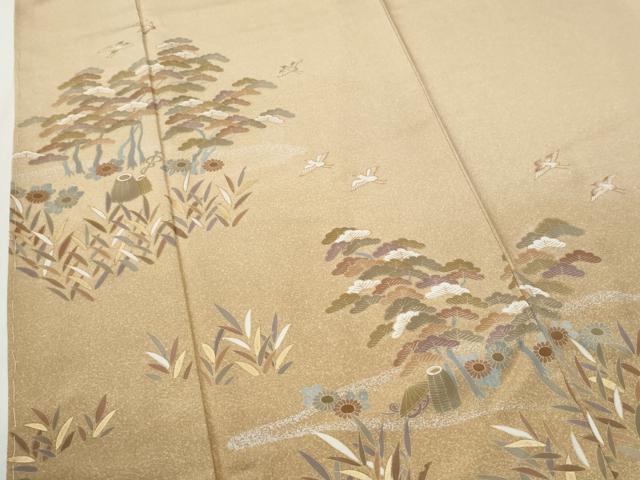 平和屋着物●訪問着　飛鳥花松文　正絹　逸品　未使用　CABI2485yc