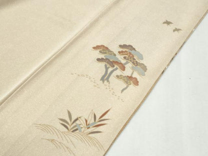 平和屋着物●訪問着　飛鳥花松文　正絹　逸品　未使用　CABI2485yc