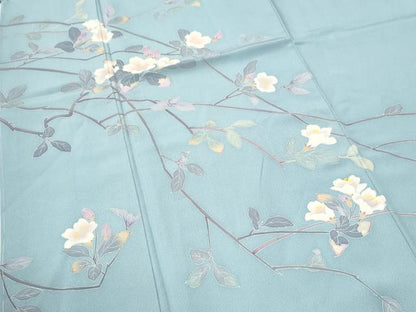 平和屋着物●訪問着　友禅　作家物　枝花文　正絹　逸品　未使用　CABI2487yc