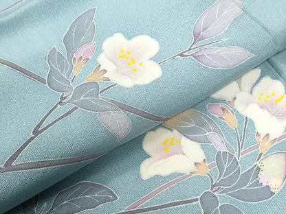 平和屋着物●訪問着　友禅　作家物　枝花文　正絹　逸品　未使用　CABI2487yc