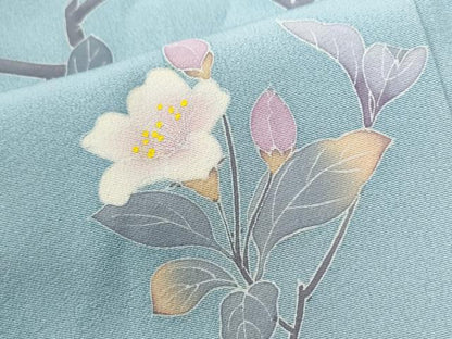 平和屋着物●訪問着　友禅　作家物　枝花文　正絹　逸品　未使用　CABI2487yc