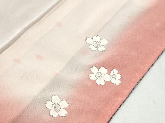 平和屋着物●英王室献上友禅作家　木下勝功　訪問着　駒刺繍　雪輪枝花文　暈し染め　金彩　正絹　逸品　CABI2489yc