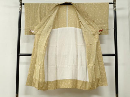 平和屋着物●長襦袢　無双仕立て　草花文　正絹　逸品　CABI2491yc