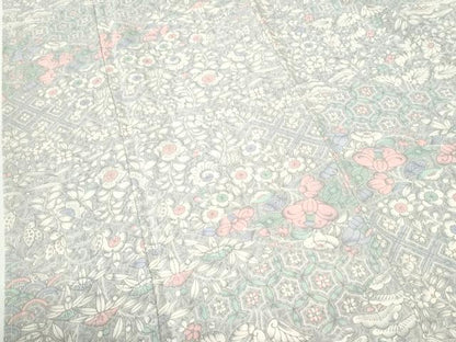 平和屋着物●上質な小紋　辻が花　鬼しぼ縮緬　正絹　逸品　未使用　CABI2496yc