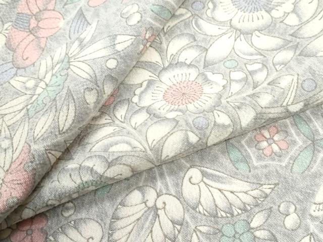 平和屋着物●上質な小紋　辻が花　鬼しぼ縮緬　正絹　逸品　未使用　CABI2496yc