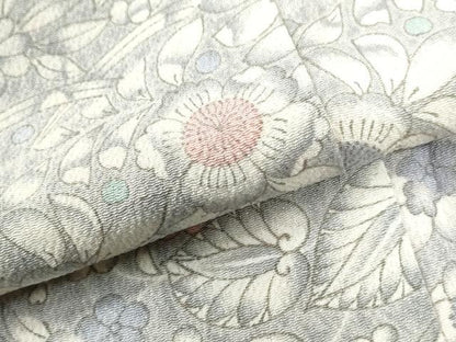 平和屋着物●上質な小紋　辻が花　鬼しぼ縮緬　正絹　逸品　未使用　CABI2496yc