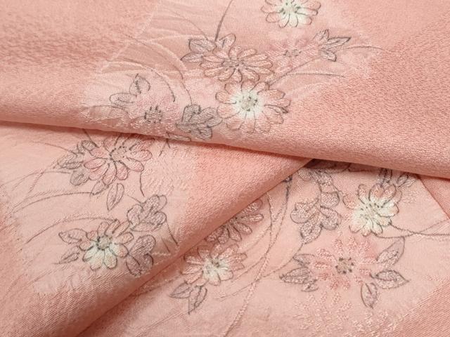 平和屋着物●上質な小紋　手描き　絞り　地紋起こし　菊花文　正絹　逸品　CABI2499yc