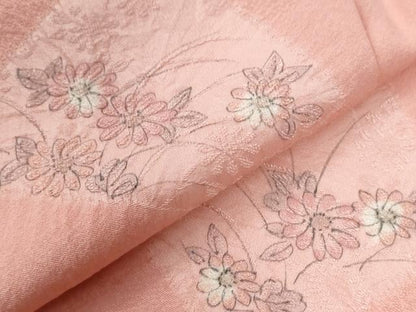 平和屋着物●上質な小紋　手描き　絞り　地紋起こし　菊花文　正絹　逸品　CABI2499yc