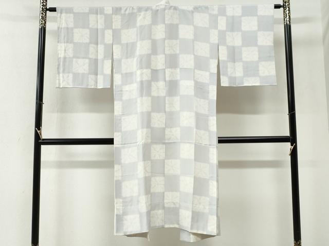 平和屋着物●長襦袢　無双仕立て　市松吉祥地紋　正絹　逸品　CABI2503yc