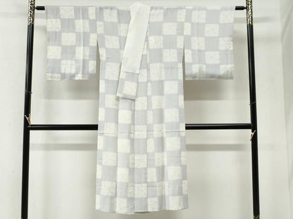 平和屋着物●長襦袢　無双仕立て　市松吉祥地紋　正絹　逸品　CABI2503yc