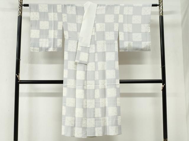 平和屋着物●長襦袢　無双仕立て　市松吉祥地紋　正絹　逸品　CABI2503yc