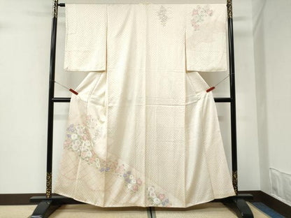 平和屋着物●訪問着　総絞り　菊花文　正絹　逸品　CABI2504yc