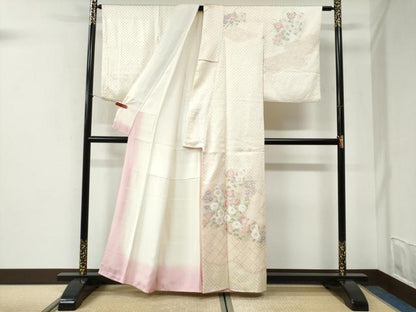 平和屋着物●訪問着　総絞り　菊花文　正絹　逸品　CABI2504yc