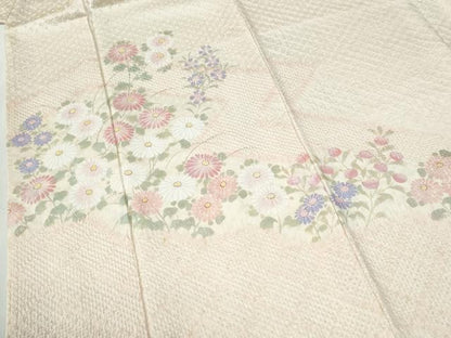 平和屋着物●訪問着　総絞り　菊花文　正絹　逸品　CABI2504yc