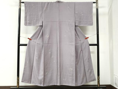 平和屋着物●友禅作家の巨匠　浅井青仁　小紋　吉祥花丸文　金彩　正絹　逸品　未使用　CABI2505yc