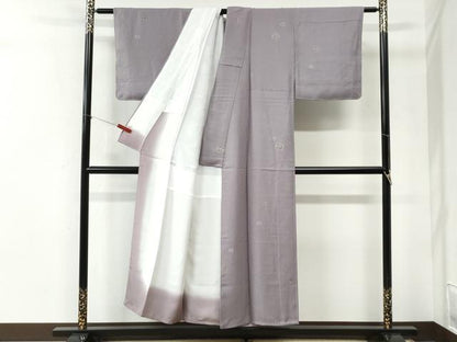 平和屋着物●友禅作家の巨匠　浅井青仁　小紋　吉祥花丸文　金彩　正絹　逸品　未使用　CABI2505yc