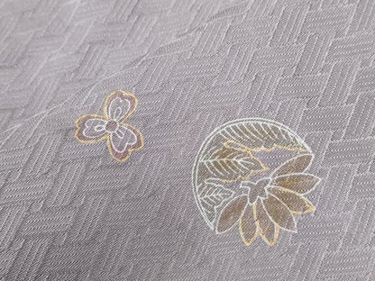 平和屋着物●友禅作家の巨匠　浅井青仁　小紋　吉祥花丸文　金彩　正絹　逸品　未使用　CABI2505yc