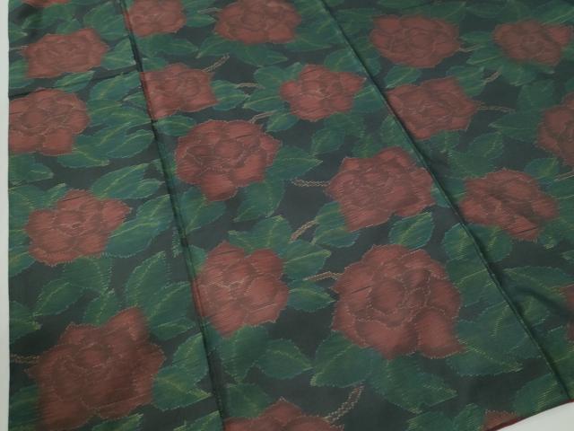 平和屋着物●本場大島紬　薔薇　正絹　逸品　CABI2511yc