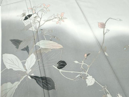 平和屋着物●訪問着　枝花文　暈し染め　金彩　正絹　逸品　CABI2513yc