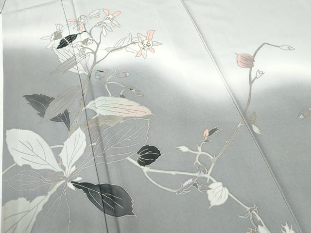 平和屋着物●訪問着　枝花文　暈し染め　金彩　正絹　逸品　CABI2513yc