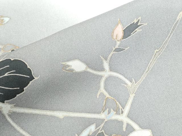 平和屋着物●訪問着　枝花文　暈し染め　金彩　正絹　逸品　CABI2513yc