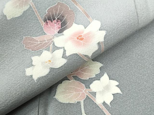 平和屋着物●京加賀友禅　百貫達雄　訪問着　枝花文　暈し染め　正絹　逸品　CABI2514yc