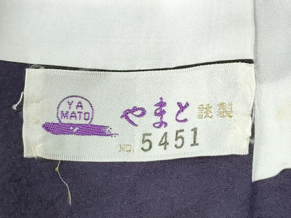 平和屋着物●訪問着　総刺繍　花唐草文　暈し染め　金糸　やまと誂製　正絹　逸品　CABI2516yc
