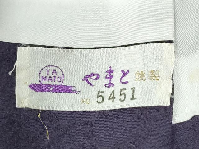 平和屋着物●訪問着　総刺繍　花唐草文　暈し染め　金糸　やまと誂製　正絹　逸品　CABI2516yc