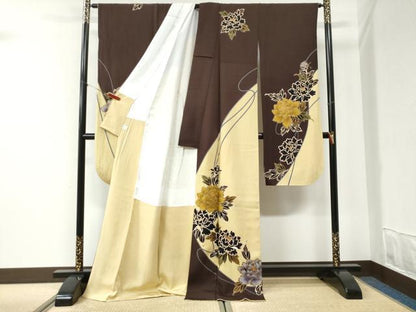 平和屋着物●豪華振袖　牡丹　金彩　正絹　逸品　CABI2520yc