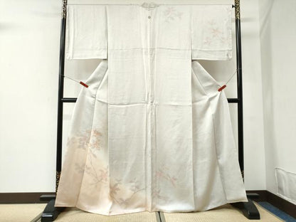 平和屋着物●訪問着　刺繍　枝花文　暈し染め　金彩　正絹　逸品　CABI2523yc