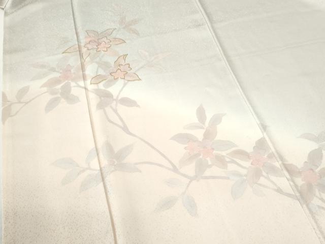平和屋着物●訪問着　刺繍　枝花文　暈し染め　金彩　正絹　逸品　CABI2523yc
