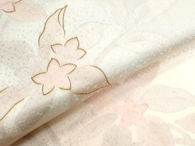 平和屋着物●訪問着　刺繍　枝花文　暈し染め　金彩　正絹　逸品　CABI2523yc