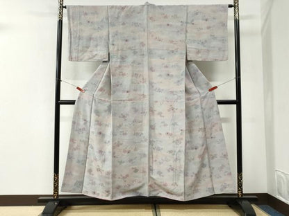平和屋着物●上質な小紋　辻が花　地紋起こし　暈し染め　正絹　逸品　CABI2529yc