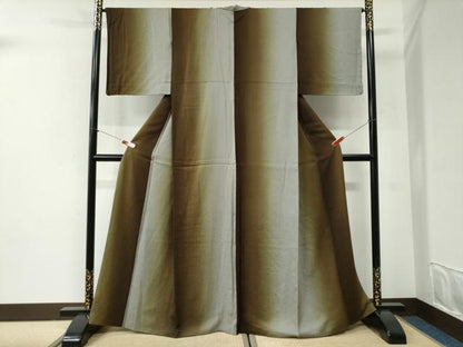 平和屋着物●上質な小紋　霞文　暈し染め　さが美扱い　正絹　逸品　CABI2531yc