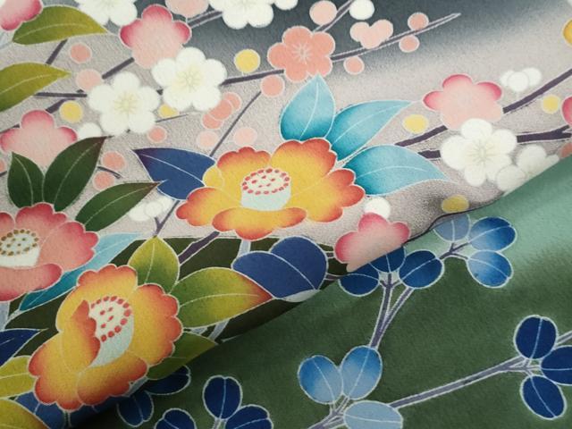 平和屋着物●豪華黒留袖　友禅　作家物　鷺枝花文　暈し染め　正絹　逸品　未使用　CABI2532yc