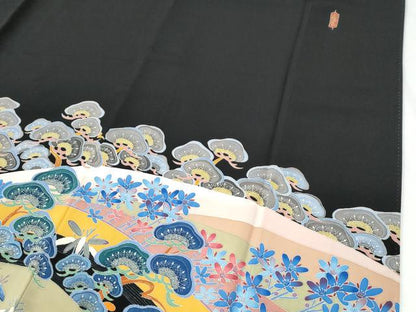 平和屋着物●本加賀友禅作家　二塚長生　黒留袖　松竹梅　正絹　逸品　CABI2536yc