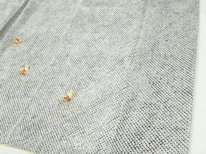 平和屋着物●訪問着　総刺繍　駒刺繍　本疋田絞り　舞蝶文　金彩　正絹　逸品　CABI2538yc