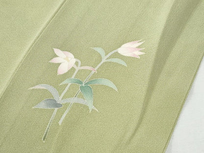 平和屋着物●訪問着　友禅　作家物　草花文　大丸扱い　正絹　逸品　CABI2540yc
