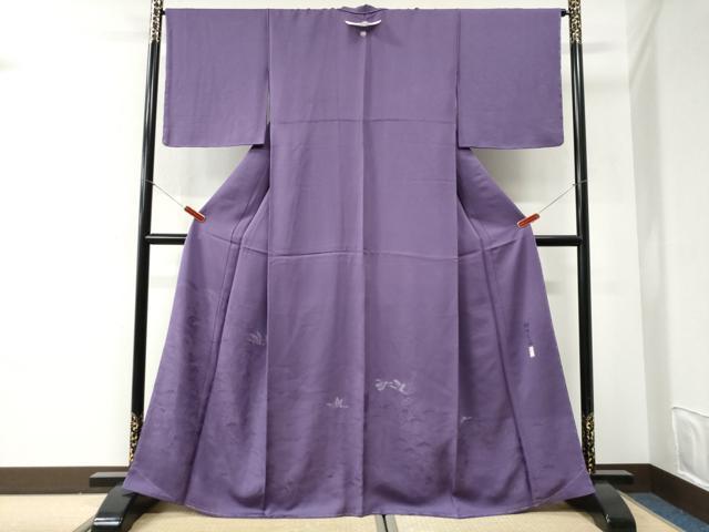 平和屋着物●本加賀友禅作家　押田正義　色留袖　飛鶴御所車風景文　古代紫色　正絹　逸品　未使用　CABI2542yc