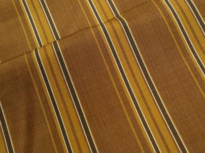 平和屋着物●黄八丈　紬　平織　縞　正絹　逸品　CABI2545yc