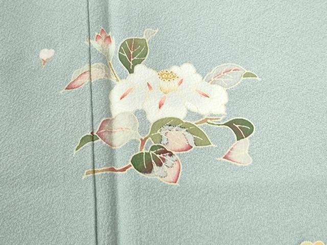 平和屋着物●訪問着　友禅　作家物　舞花文　正絹　逸品　CABI2549yc