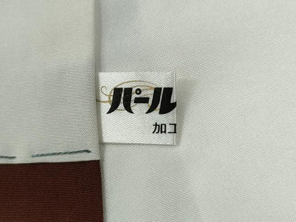 平和屋着物●上質な小紋　縞　鬼しぼ縮緬　正絹　逸品　CABI2551yc